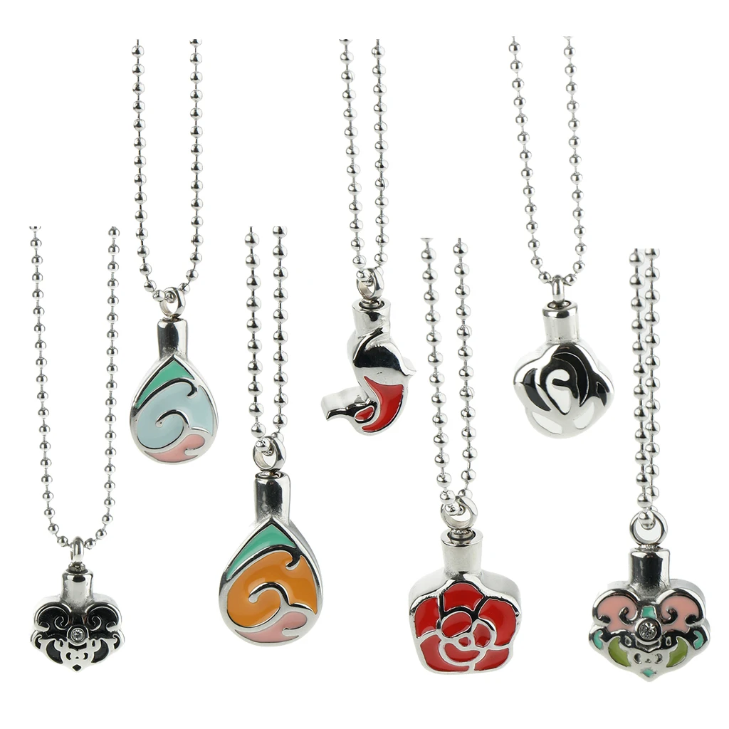 Ожерелье в форме урны из нержавеющей стали разных видов подвеска с цепочкой
