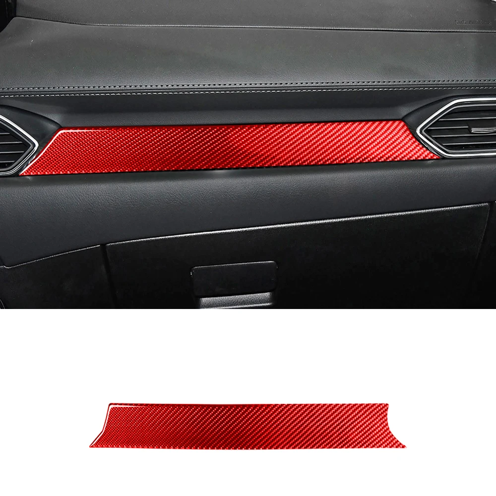 

Dashboard Decoration Cover Sticker Decal Trim for Mazda CX-5 CX5 2017 2018 Car Interior Accessories Carbon Fiber