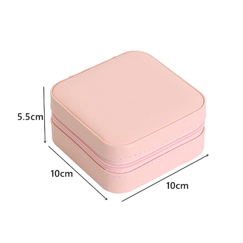 

1pcs Single-layer Jewelry Organizer Portable Earrings Rings Zipper Storage Box Jewelry Case Home Travel Camping Supplies