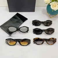 2021 New Women's Acetate Frames Small Face Fashion Sunglasses Classic Signature B1u Luxurious Vintage Lady Polarized Eyeglasses