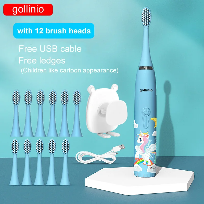 

Электрическая зубная щетка gollinio, быстрая зарядка через usb, для взрослых, GL26D, зубная щетка с таймером, перезаряжаемая зубная щетка, Сменная го...