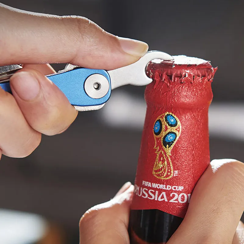 

Compact Key Holder Smart Keychain Pocket Aluminum Key Chain Heavy Duty Key Clip Storage Organizer