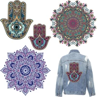 mandala ironing stickers iron on transfers for clothing thermoadhesive patches diy patch flex fusible transfer applique dress