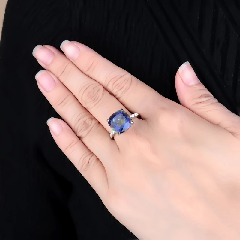 Женское кольцо для балета geme's BALLET обручальное из натурального синего румяна