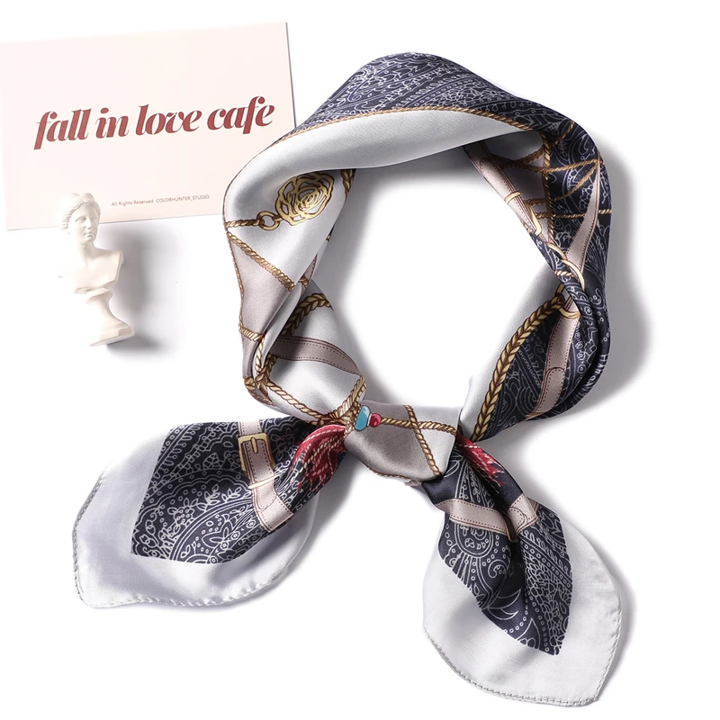

High Quality Silk Scarf Ladies Elegant Small Square Scarf Head Scarf High Quality Spring Autumn Fashion Scarves