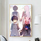 Холст картины Аниме Манга Darling в Franxx художественные плакаты и принты Cuadros настенные картины для Декор в гостиную