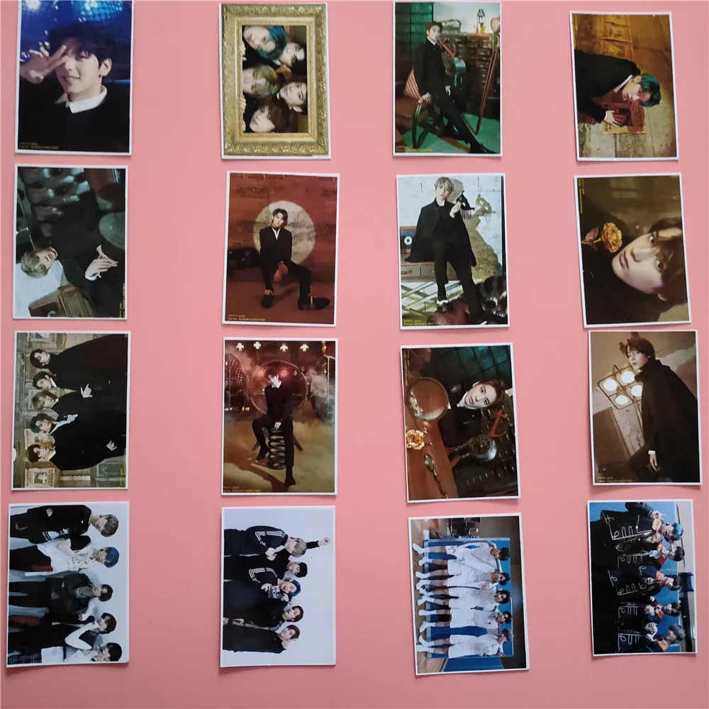 16 шт./компл. модная карта TXT lomo HD Фотопечать Kpop 2020 новый фотоальбом открытка|Набор
