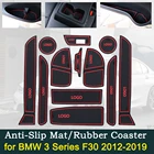 Противоскользящая резиновая подстилка для дверей BMW 3 серии 2012  2019 2015 F30 F31 F34 320 328 M3, красный коврик, аксессуары для салона автомобиля