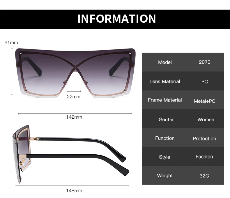 

Pink Blue Shield Sunglasses For Women Vintage Rimless One Piece Sun Glasses Female Alloy Square Eyewear Men Shades 2020 Fashion