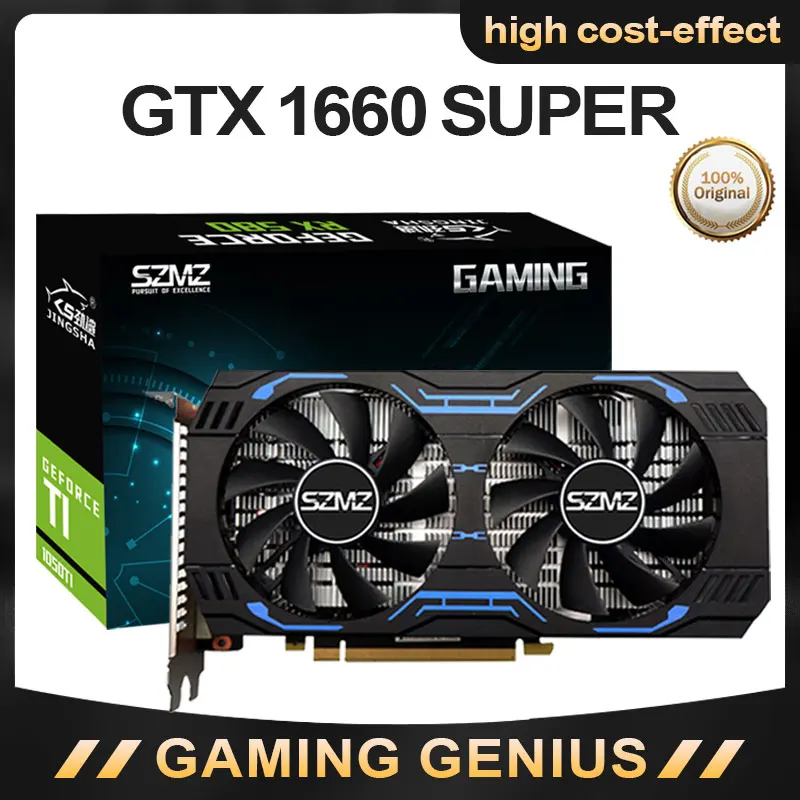 Bestellen SZMZ 100% Neue Original NVIDIA GeForce GTX 1660 SUPER Video Karte 6GB GDDR6 GPU Nicht 960 1050 1060 Rx 580 570 Placa Grafiken Karten
