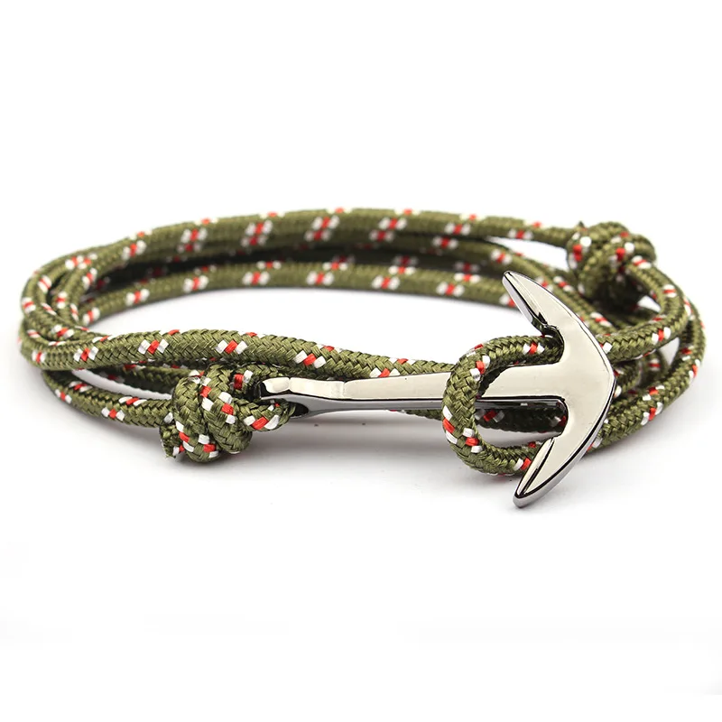 Регулируемые мужские браслеты из Паракорда якоря с подвесками дружбы для женщин