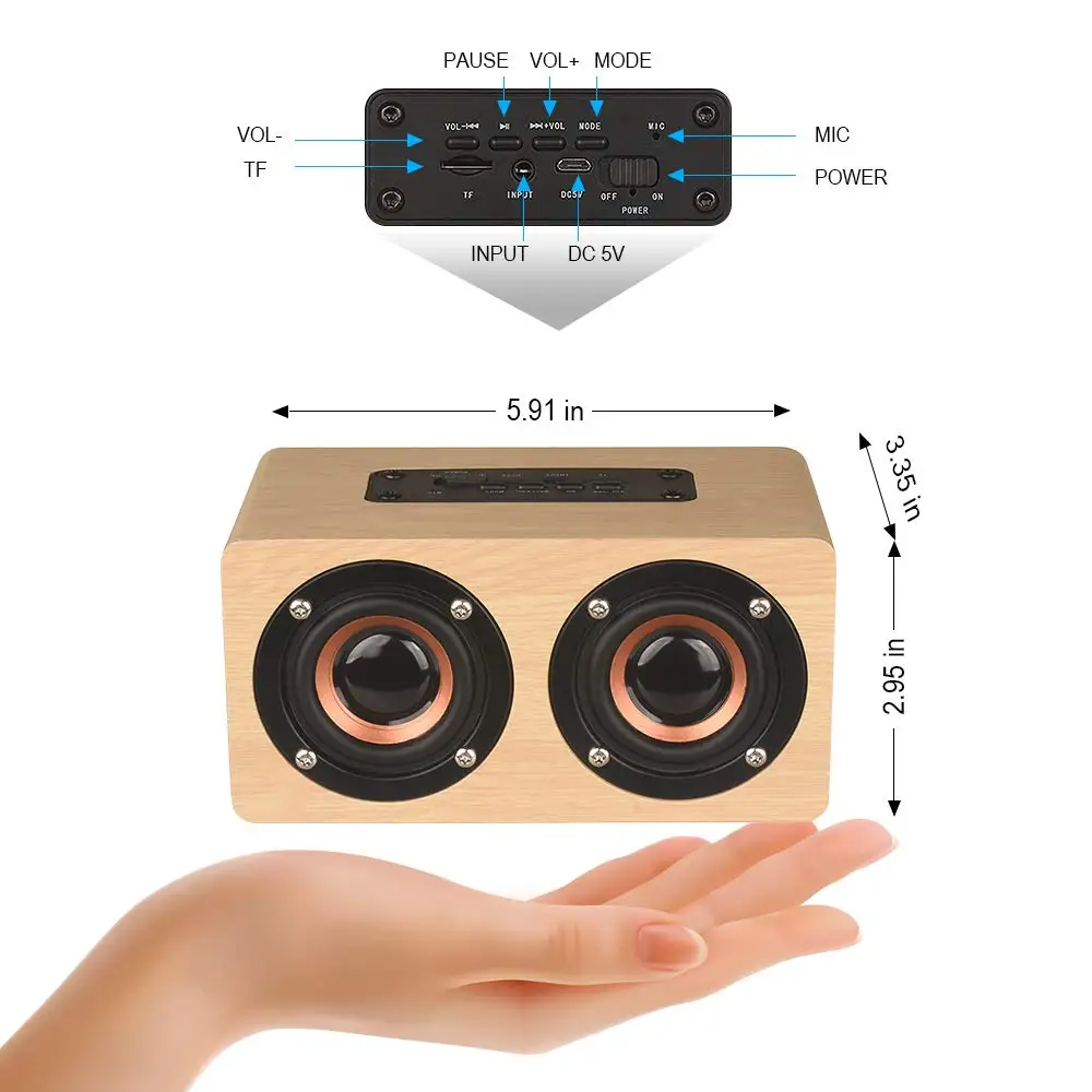 Портативная Bluetooth-Колонка HYASIA для ПК беспроводная стереоколонка с отличными