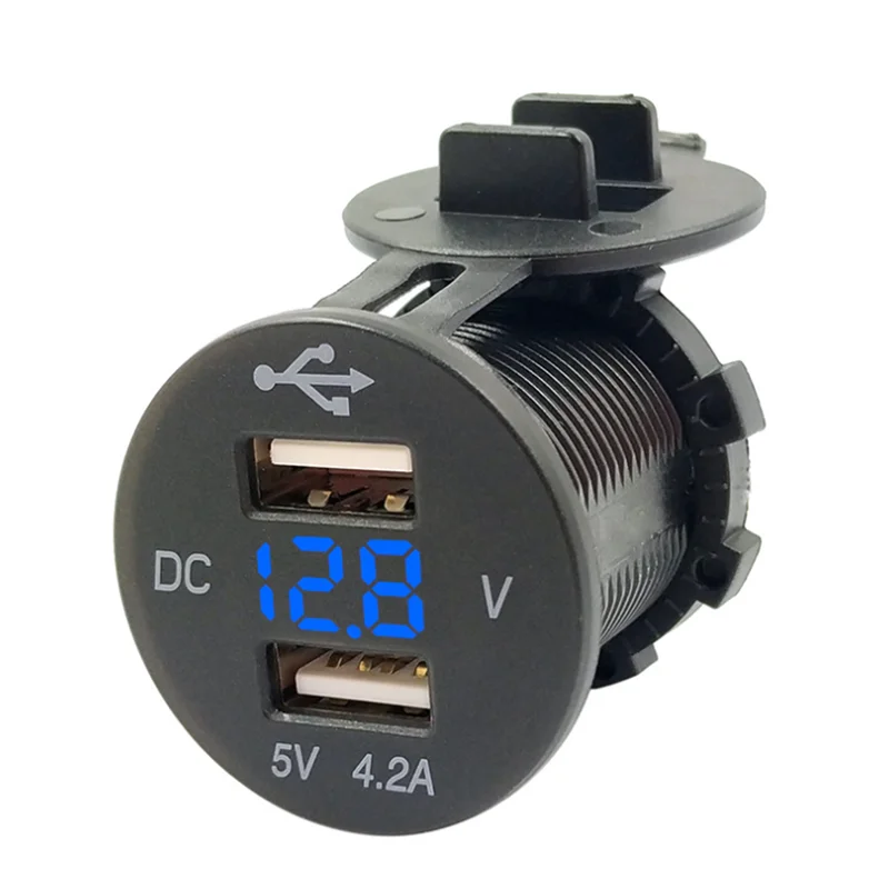

Водонепроницаемое зарядное устройство с двумя USB-портами, 12 В