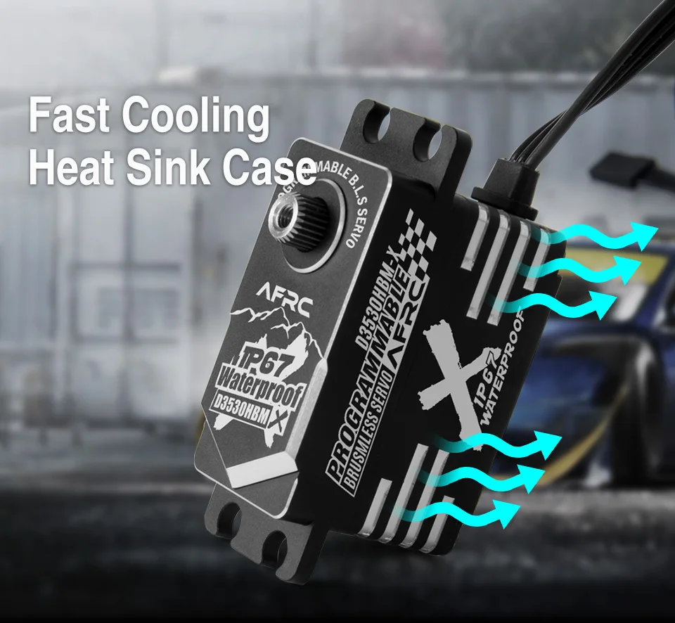 Скидка AFRC-D3530HBM-X низкопрофильный Профессиональный HV бесщеточный водонепроницаемый программируемый смарт-сервопривод для YOKOMO HSP Дрифт Радиоуправл...