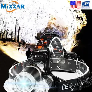 Светодиодный налобный фонарь EZK20 T6 R5, водонепроницаемый фонарь с 4 режимами работы без использования рук, для езды на велосипеде, походов, охоты, Прямая поставка