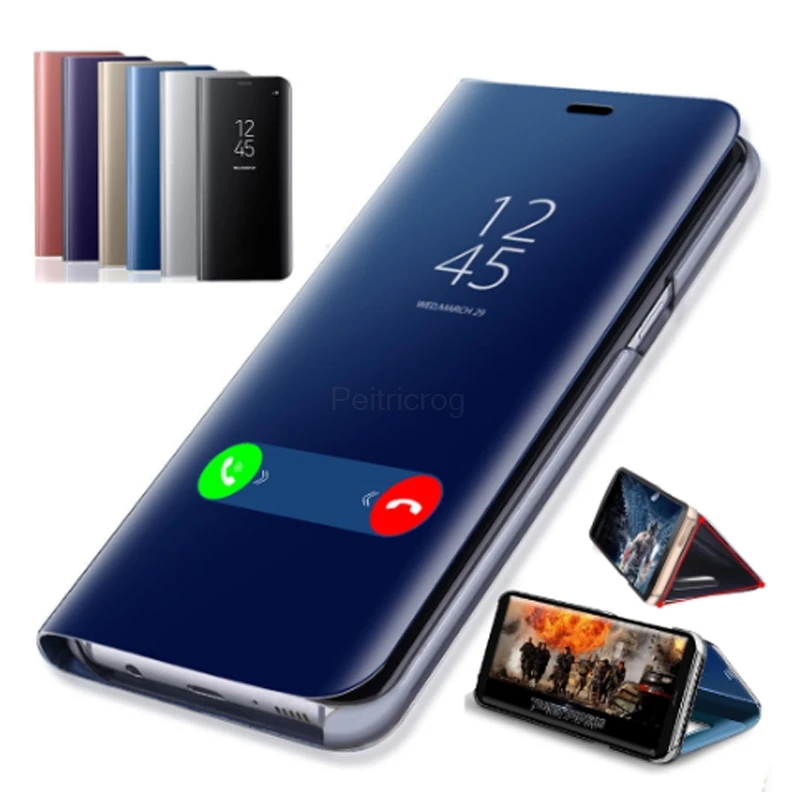Умный зеркальный флип-чехол для телефона Xiaomi Mi Note 10 A3 Lite POCO F1 F2 9T чехол Redmi 9 9S 8T 8 7 8A
