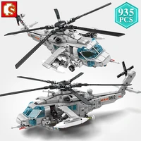 sembo high tech police military armed aircraft building blocks airplane figures education bricks boys toys children gift