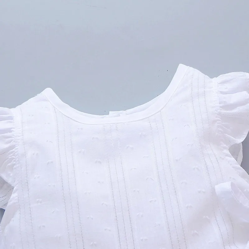 

Fashion Summer Baby Girls Butterfly Sleeve Blouse Tops + Shorts Suits Outfits Sets