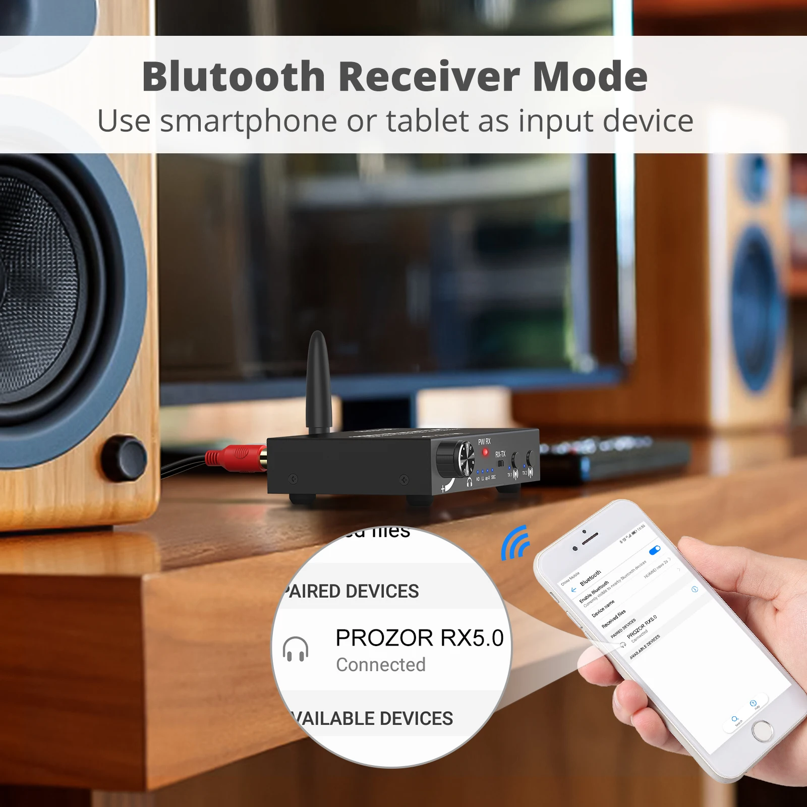 ЦАП 192 кГц аудиопередатчик совместимый с Bluetooth 5 0 приемник DAC Поддержка aptX HD Connect Two