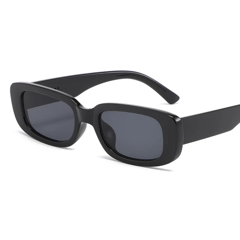 

Fashion Small Rectangle Women Sunglasses Retro Leopard Yellow Tea Eyewear Shades UV400 Trending Men Square Sun Glasses