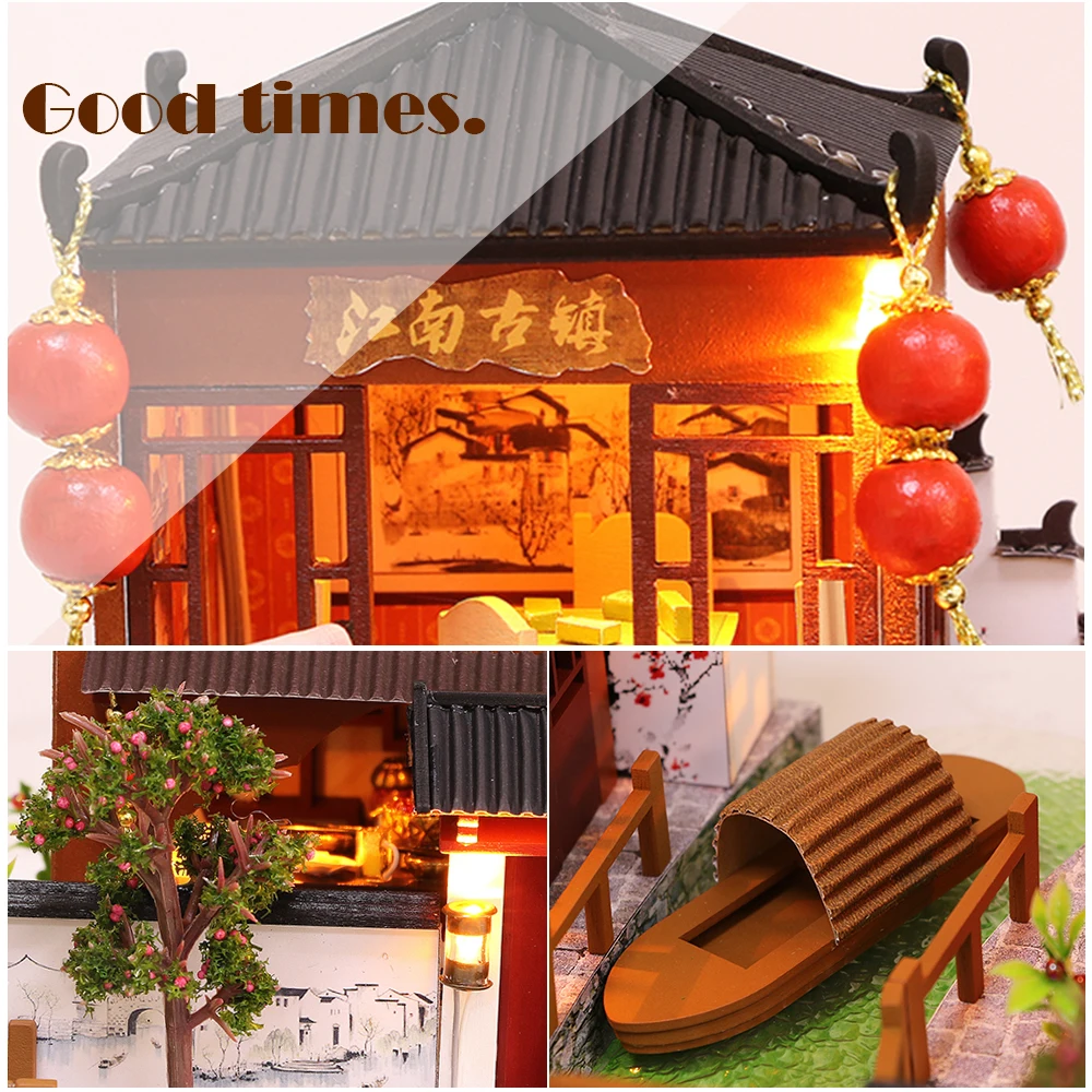 CUTEBEE DIY Dollhouse Wooden doll Houses Miniature Doll House Furniture Kit Casa Music Led Toys for Children Birthday Gift L902 | Игрушки и