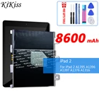Аккумулятор KIKISS A1395 емкостью 8600 мА  ч для IPad 2, IPad 2, A1395, A1396, A1397, A1376, A1316, с бесплатными инструментами