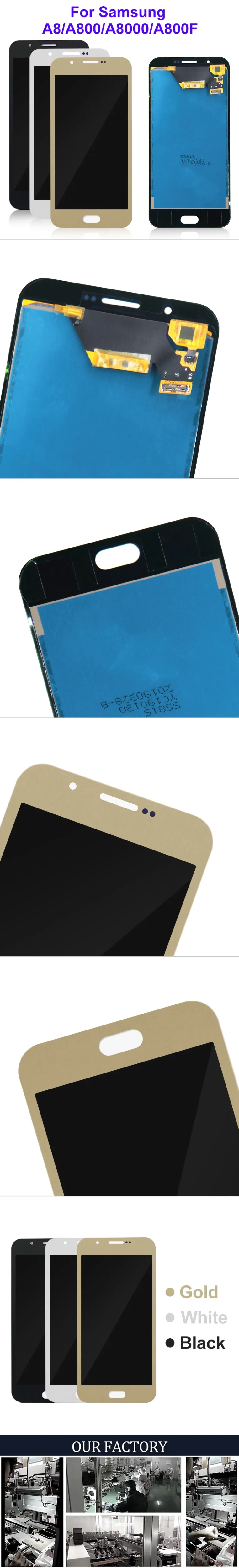Регулируемый для samsung Galaxy A800 A8 lcd A8 A8000 A8000F дисплей сенсорный экран дигитайзер Запасные части SM-A800F lcd