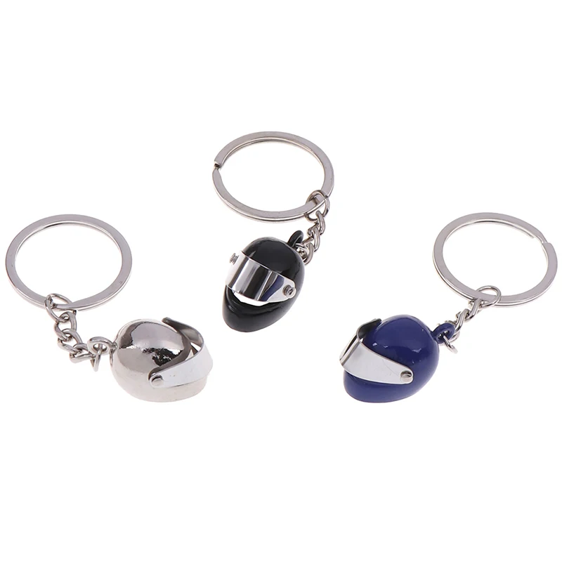 

1 PC Moto Crash Helmet Car Keychain Helmet Shape Metal Key Chain Innovative Gift Emulational Motorcycle Safety Helmet Keyring