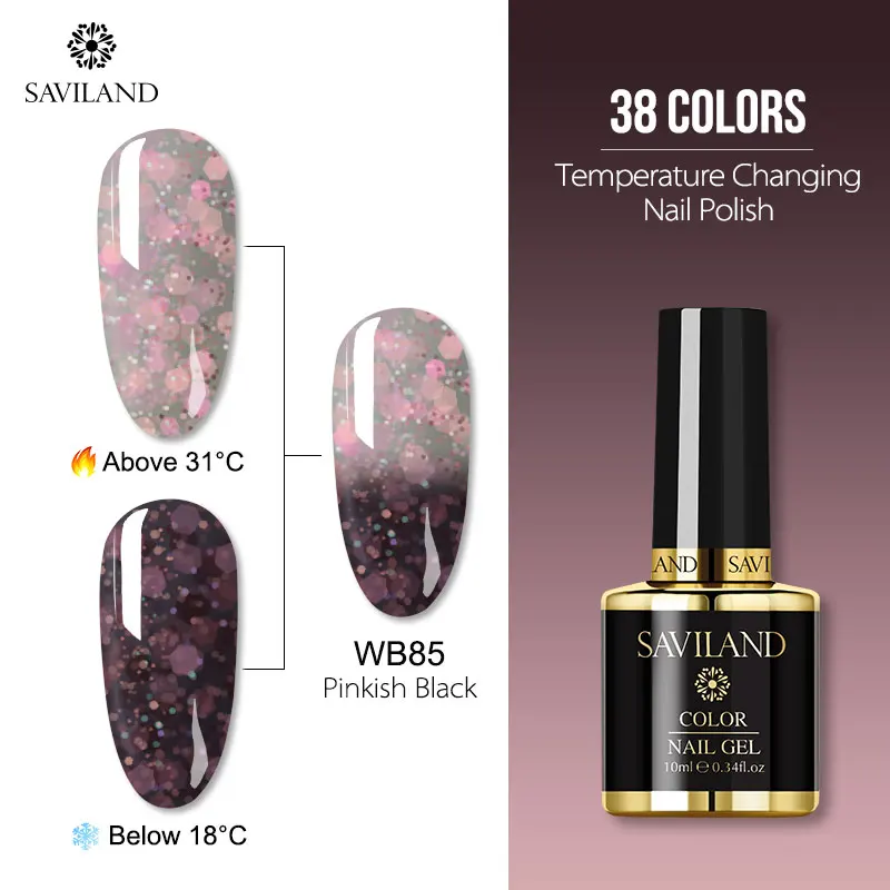 10ml WB85 SAVILAND температурный меняющий Цвет Гель-лак UV Vernis полуперманентный Блеск Гель-лак верхнее покрытие Гибридный лак для ногтей - Цвет: 10ml WB85