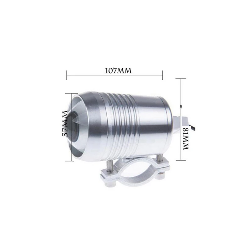 2pcs Motorcycle Fog Light Spotlight 30w U2 LED Headlight Work Driving Spot Lamp + 1pcs Switch Only One Modes-High Beam |