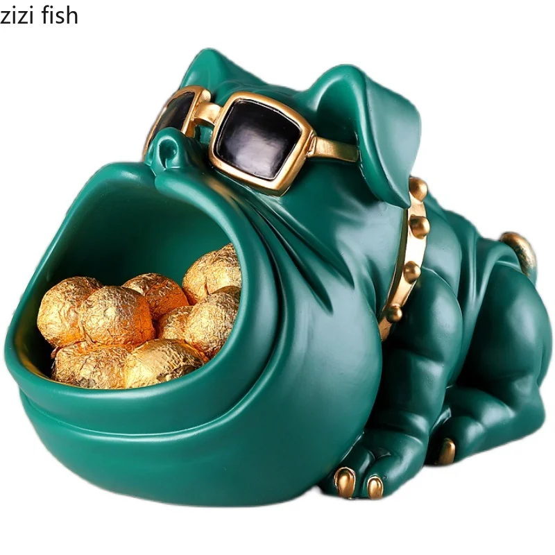 Большая пасть собаки стойка для хранения украшений животных ремесла конфеты