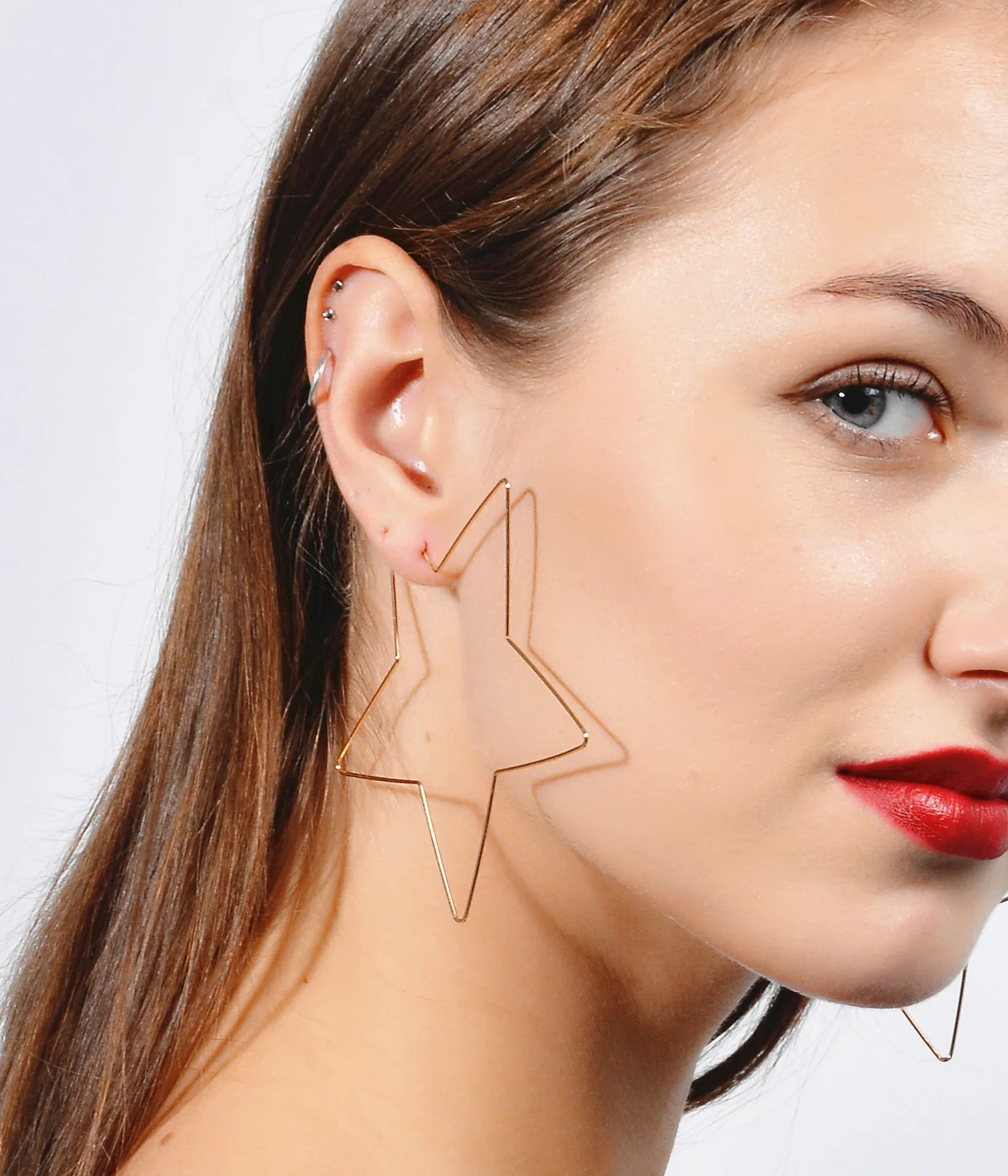 Большие модные серьги для женщин золотой цвет серебристый геометрические кольца