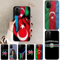 azerbaijan flag phone case for xiaomi redmi poco f1 f2 f3 x3 pro m3 9c 10t lite nfc black cover silicone back prett mi 10 ultra