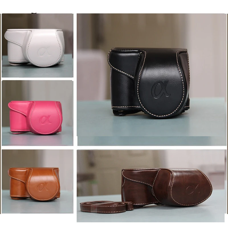 

High quality Vintage PU leather Camera Bag Case Cover Pouch for Sony A5000 A5100 A6000 A6100 A6300 A6400 Nex6 Camera