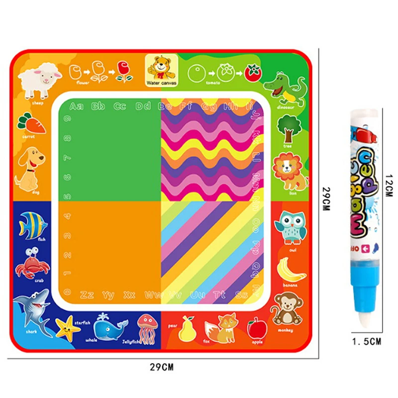 

Animal Themes Rainbow Water Drawing Painting Writing Mat Board Magic Pen Coloring Books Gift Xmas Gift for Kids