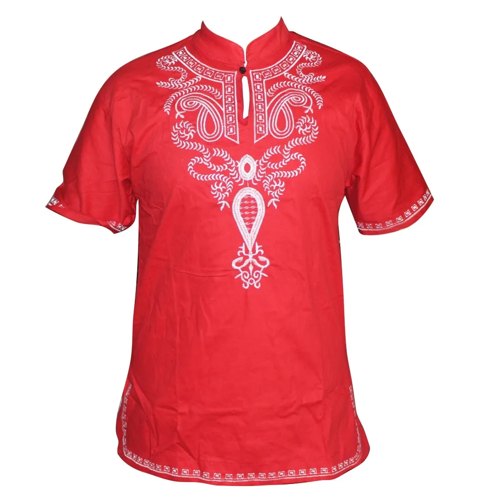 Винтажные топы новинка Мужская одежда вышивка унисекс базин традиционная