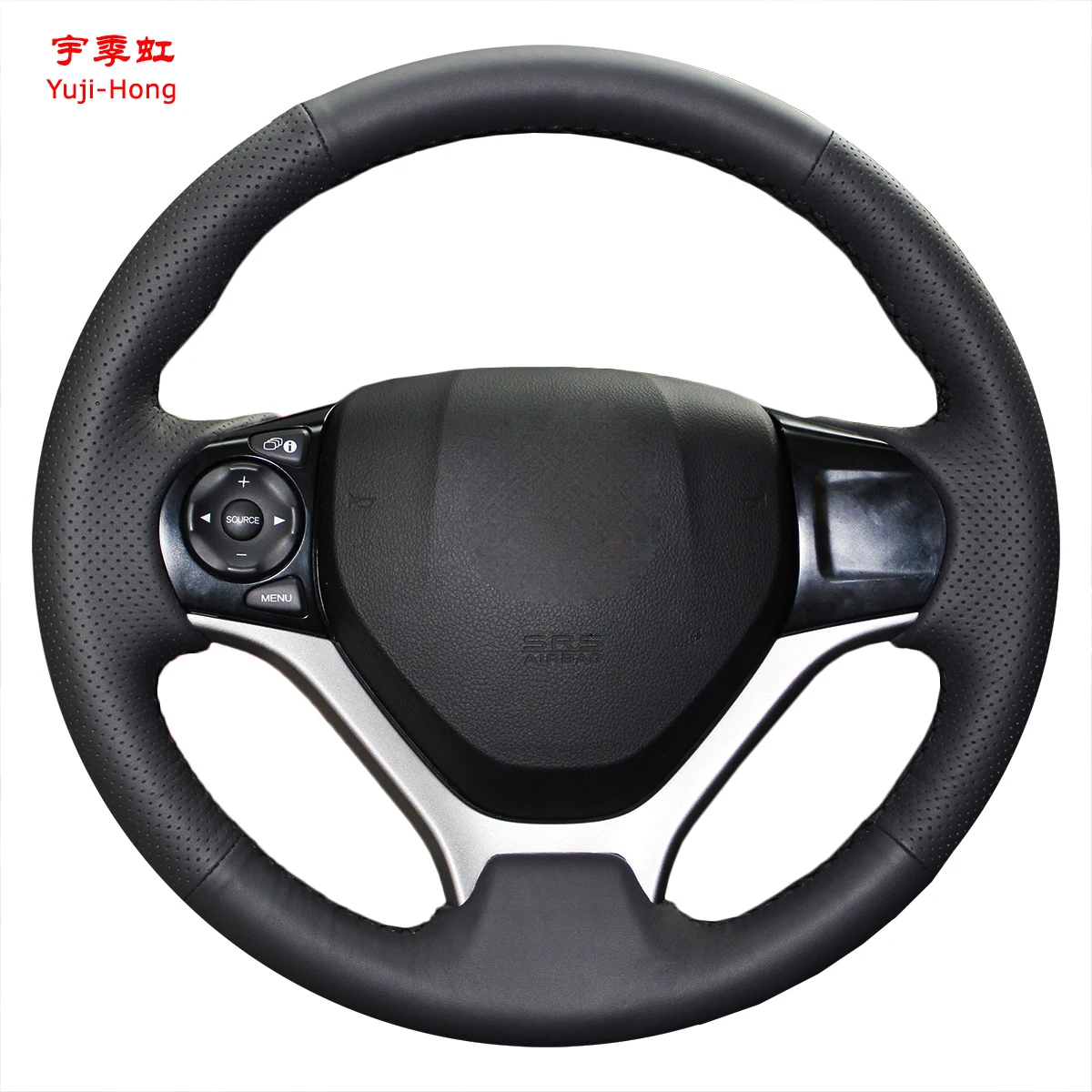 

Черный чехол Yuji-Hong из натуральной коровьей кожи для Honda Civic IX 2012-2015