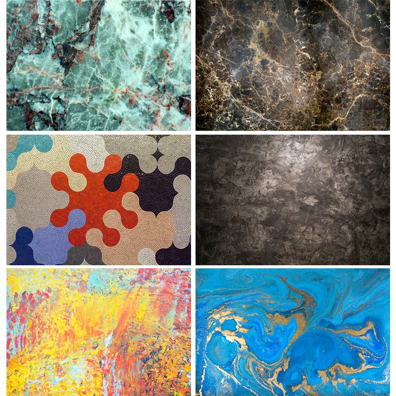 

SHENGYONGBAO Marble Texture Backdrop Pattern Abstract Gradient Baby Portrait Photography Background Photo Studio 201122DPS-02
