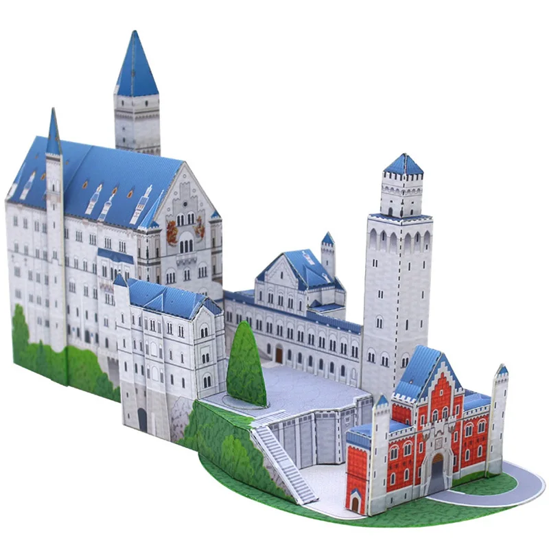Германия Neuschwanstein замок мини 3D Бумага модель дома DIY с бесплатной доставкой и