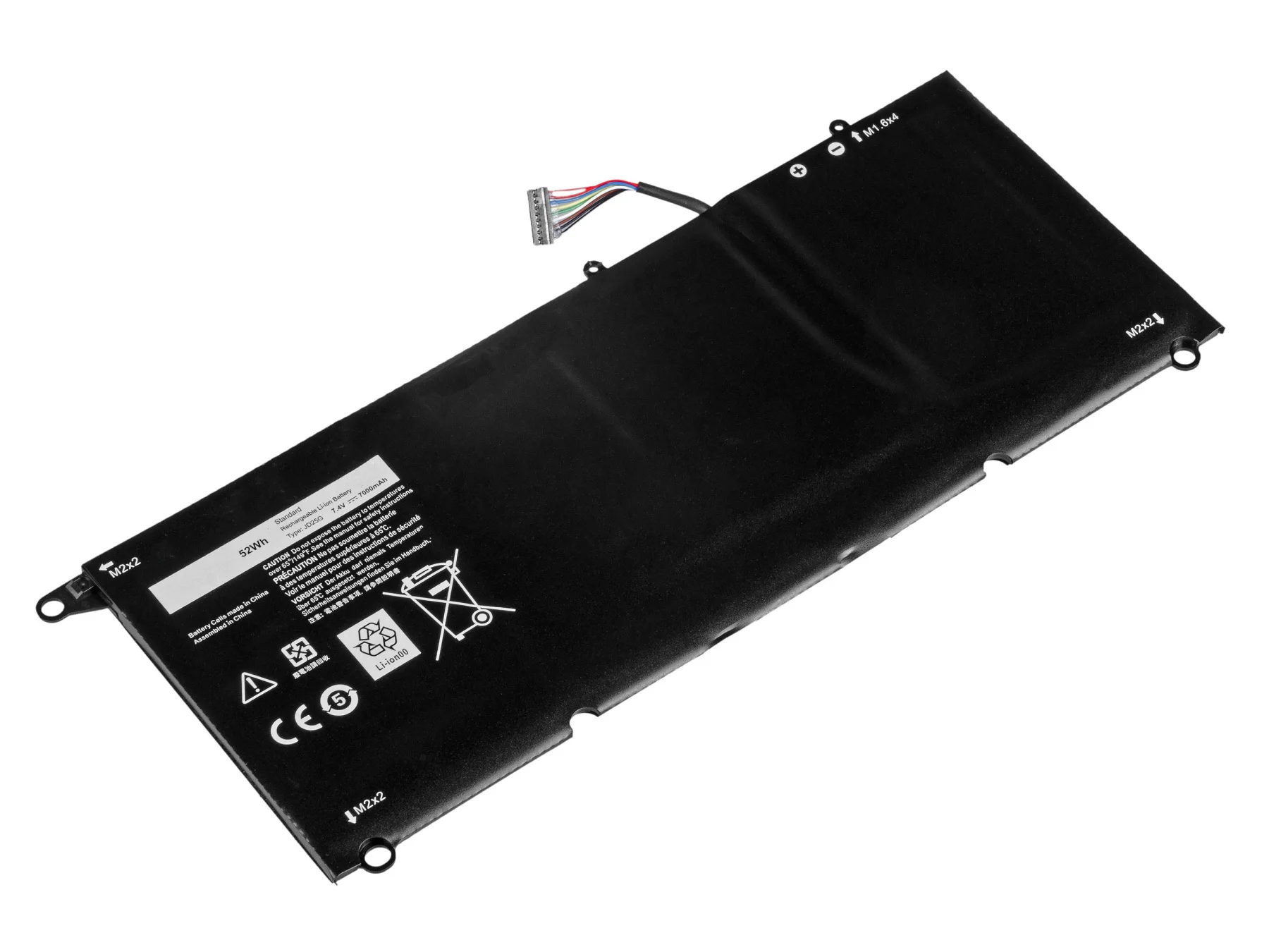 Аккумуляторная батарея 90V7W DIN02 JD25G для ноутбука Dell XPS 13 Ultrabook 9343 9350 9360 7.4V