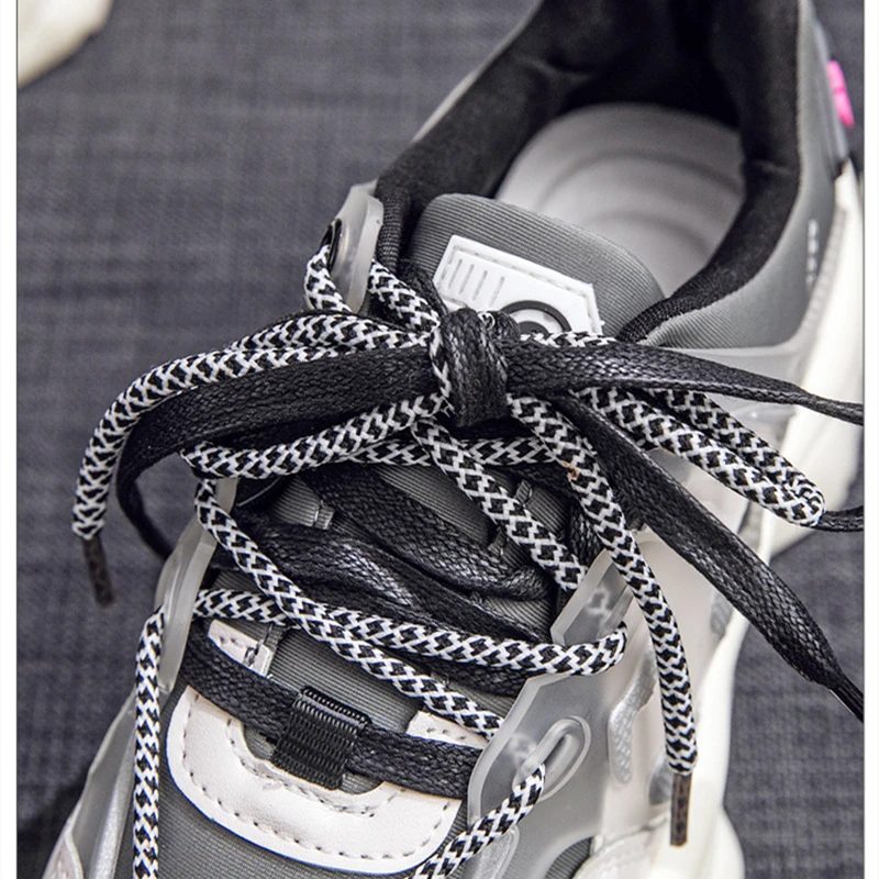 

Fashion Street Women Chunky Sneakers Dad Shoes Patchwork Upper Personality Ladies Platform Vulcanized Shoes Plus Size Sneakers