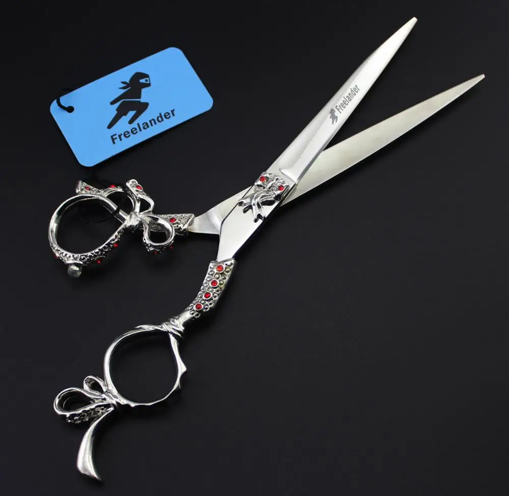 Ножницы Прямые Серебристые для стрижки домашних животных 7 дюймов