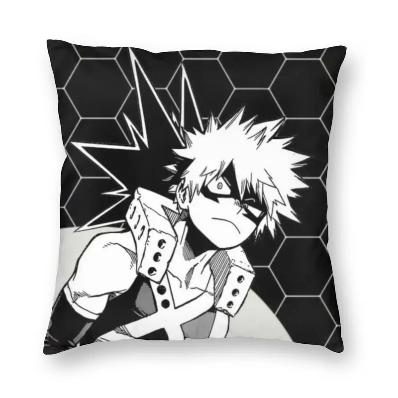 

Наволочка с принтом моя геройская академия, наволочка с квадратной подушкой в стиле аниме Katsuki Bakugo, наволочка для дивана, индивидуальный иск...