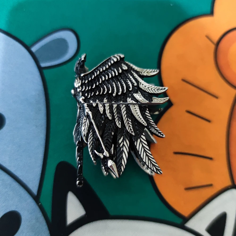 

Fashion 3D Silver Valkyrie Angel Wing DIY Metal Badge for ZP Kerosene Oil Lighter Grind Wheel Lighter Decor Accessory Man Gift