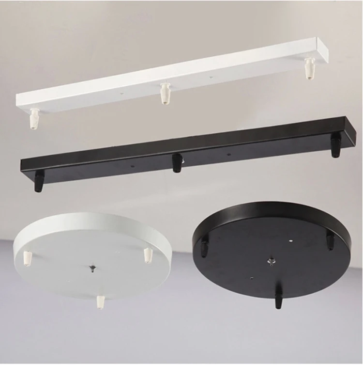 Lighting Accessories Pendant Lamp Base Canopy Braket Black White Round Rectangular Ceiling Plate Lamps Chandeliers | Лампы и освещение