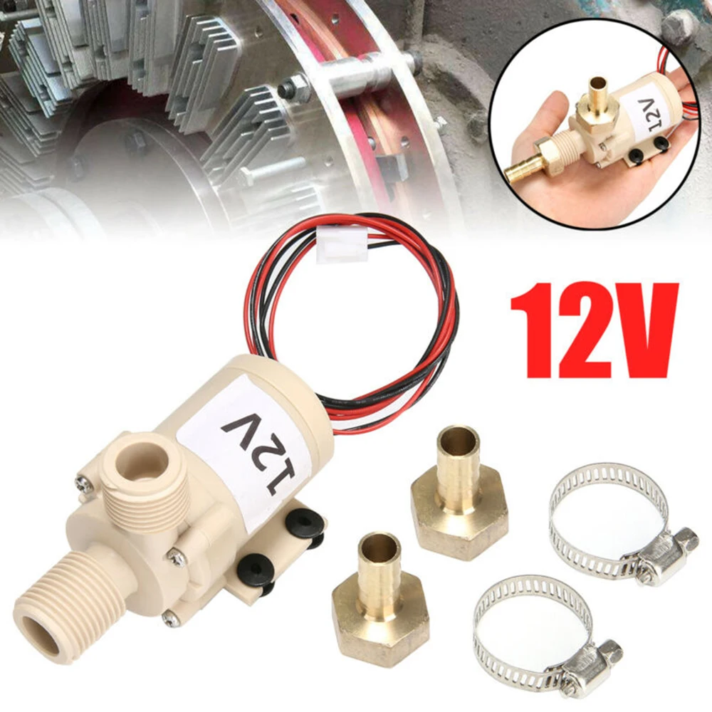 

BSP female thead 12V 8L/Min Brushless Solar Hot Water Pump W/ Coupler Clamp