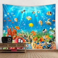 tapestry decoration curtain picnic table cloth hanging home bedroom living room dormitory decoration beach starfish sea fish