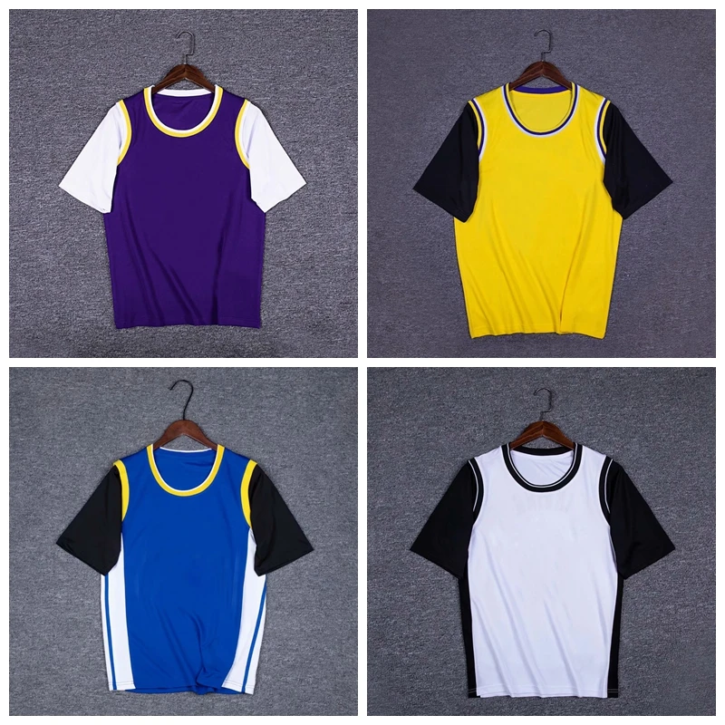 Пустые баскетбольные Джерси 2019 дышащие мужские с коротким рукавом спортивные
