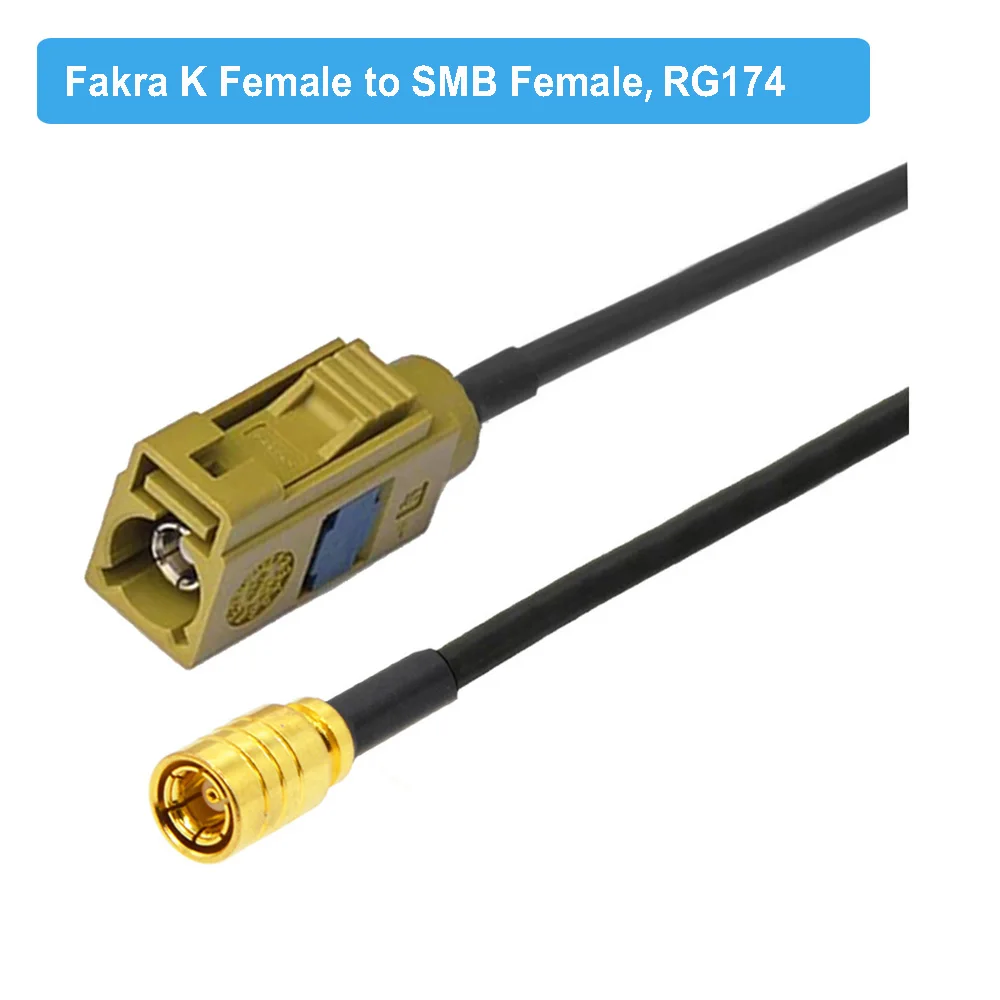 1 шт. Карри Fakra женский код K до локтевого сгиба SMB со штекера на гнездо RG174 мм