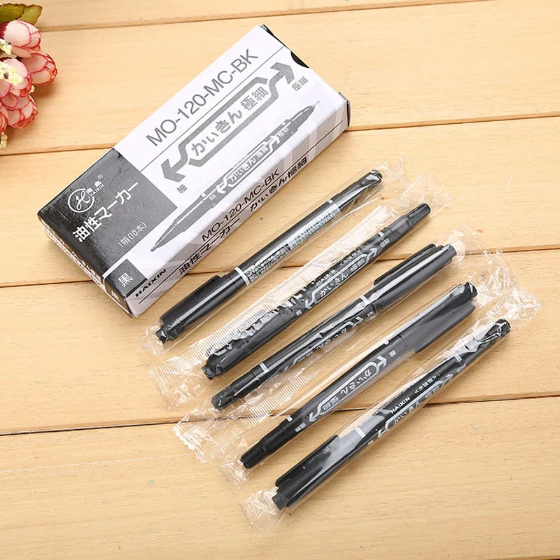 10 шт./лот Перманентный маркер для рисования Двойные наконечники крючок с двойной